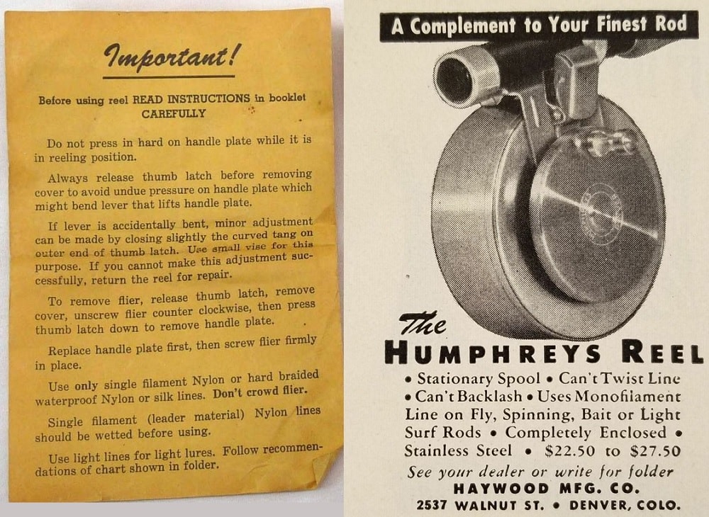 Humphreys Fishing Reel Ad
